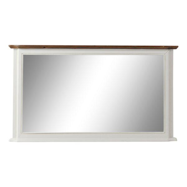 Espelho de parede DKD Home Decor 115 x 6 x 66 cm Cristal Castanho Branco Romântico