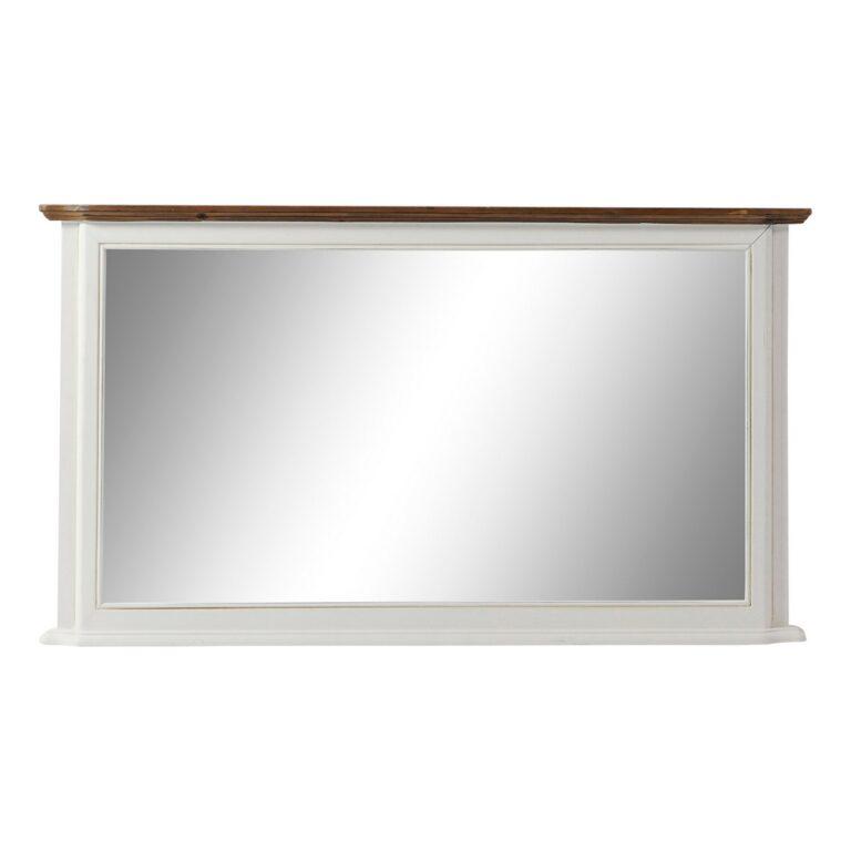 Espelho de parede DKD Home Decor 115 x 6 x 66 cm Cristal Castanho Branco Romântico