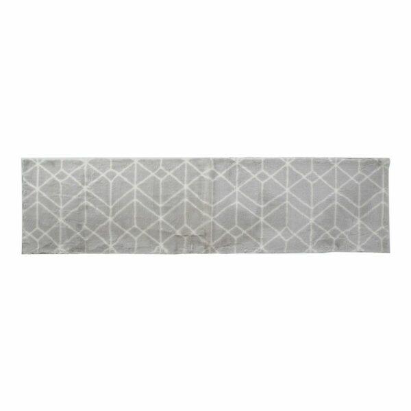 Tapete DKD Home Decor Cinzento Claro Poliéster (60 x 240 x 1 cm)