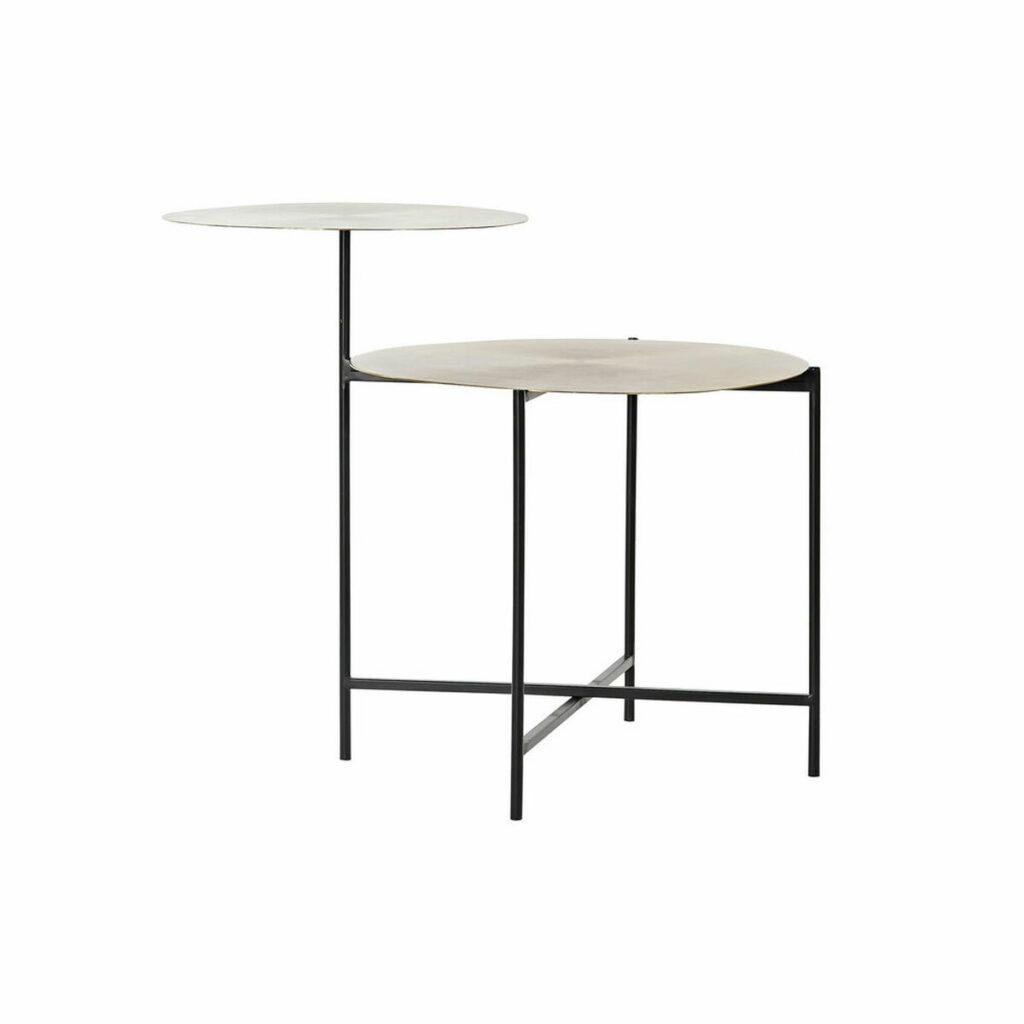 Mesa de apoio DKD Home Decor Preto Dourado Alumínio Moderno (73 x 53 x 61 cm)