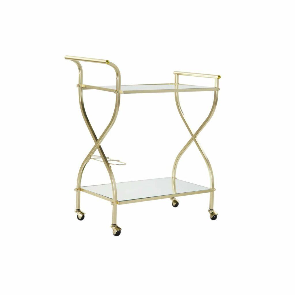 Serveertafel DKD Home Decor Espelho Dourado Aço (70 x 36,5 x 83 cm)