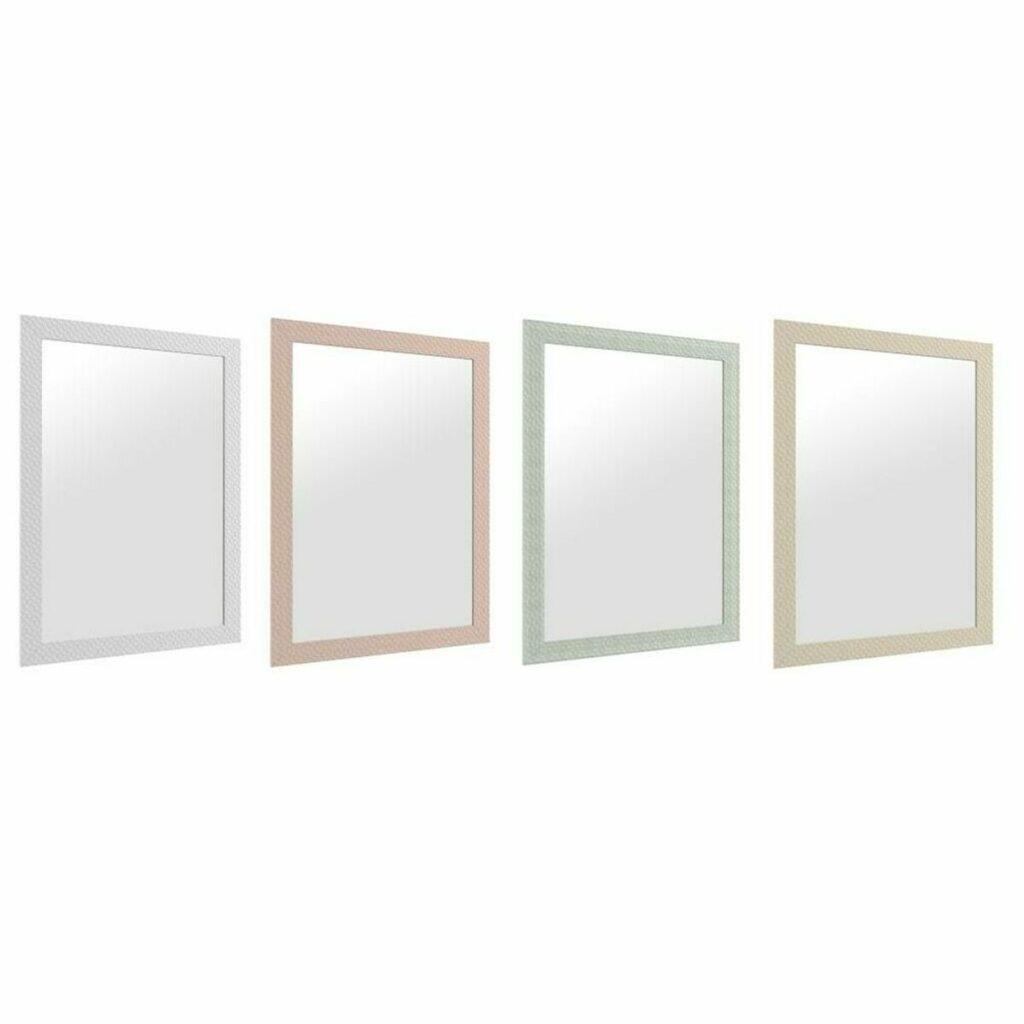 Espelho de parede DKD Home Decor 70 x 2 x 96 cm Cristal Bege Cor de Rosa Verde Cinzento claro poliestireno Urbana (4 Peças)