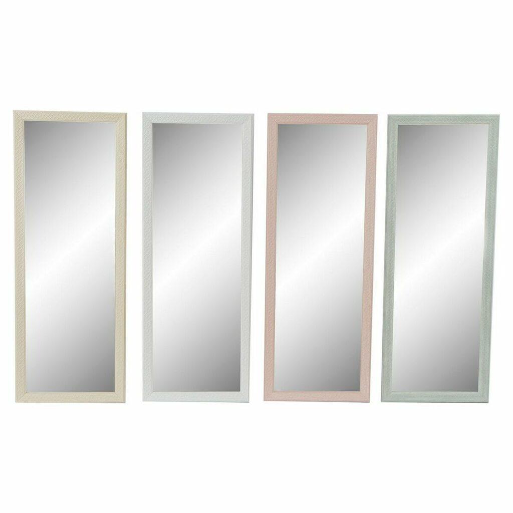 Espelho de parede DKD Home Decor 36 x 2 x 96 cm Cristal Bege Cor de Rosa Branco Verde poliestireno Urbana (4 Peças)