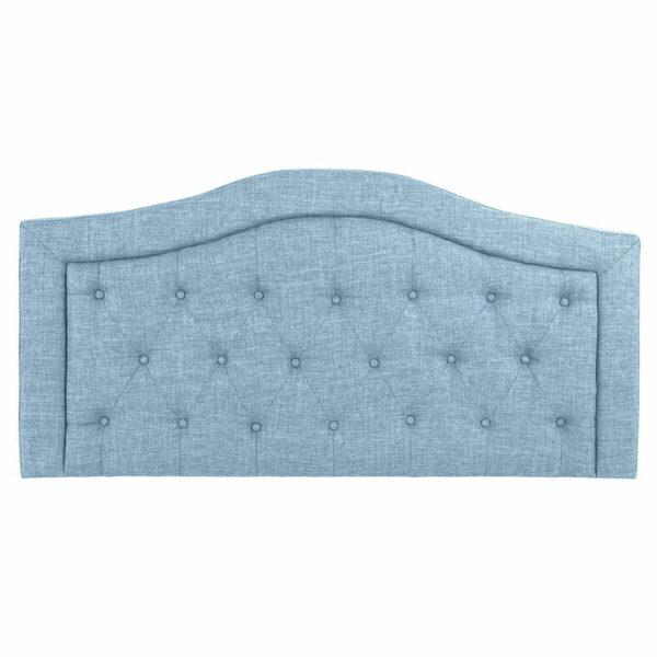 Cabeceira de Cama DKD Home Decor Azul Madeira Poliéster (167 x 8 x 132 cm)