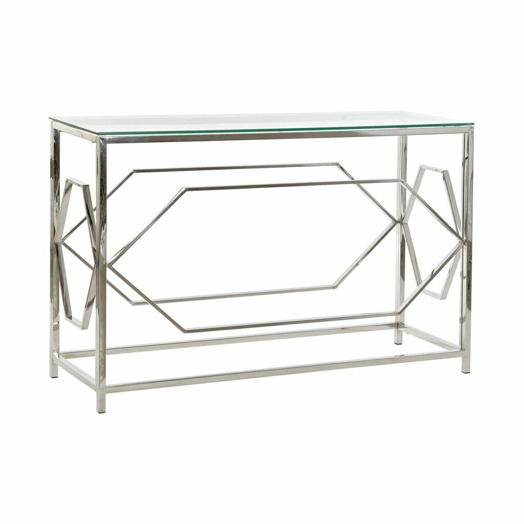 Consola DKD Home Decor Cristal Prateado Aço inoxidável (120 x 40 x 78 cm)