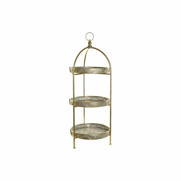 Estantes DKD Home Decor Dourado Metal 3 Prateleiras (39 x 39 x 101 cm)