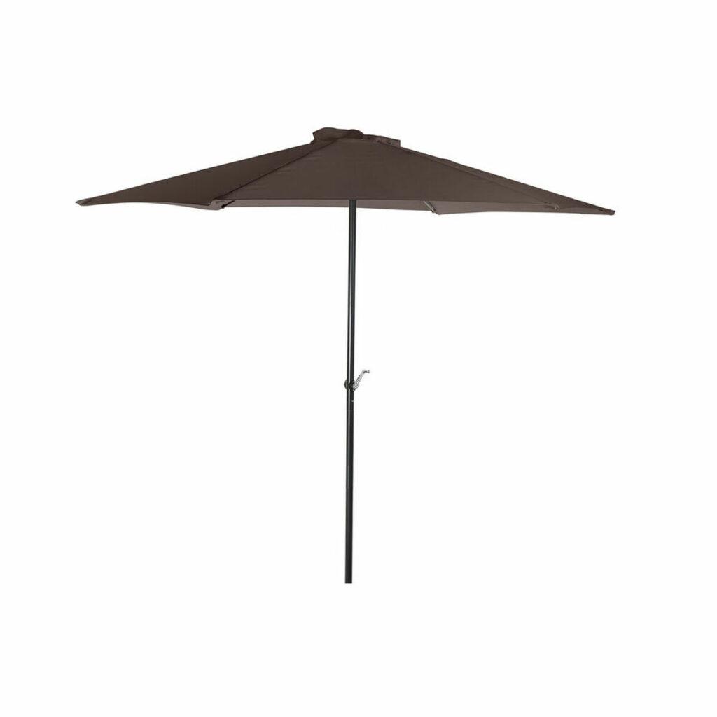 Parasol DKD Home Decor Castanho Preto Poliéster Aço (300 x 300 x 250 cm)