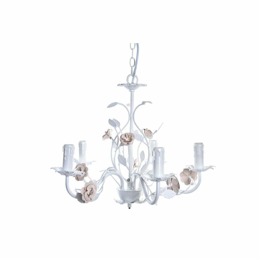 Candeeiro de teto DKD Home Decor 25W Cor de Rosa Branco 220 V (49 x 47 x 37 cm)