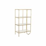 Estantes DKD Home Decor Dourado Metal Branco 4 Prateleiras Madeira MDF (60 x 35 x 111 cm)