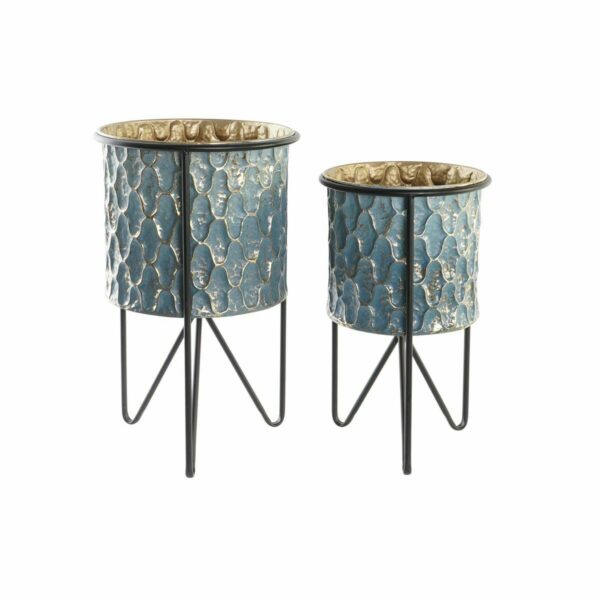 Conjunto de vasos DKD Home Decor Desgastado Metal 30 x 30 x 50 cm (2 Unidades)