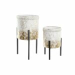 Conjunto de vasos DKD Home Decor 29 x 29 x 54,5 cm Metal (2 Unidades)