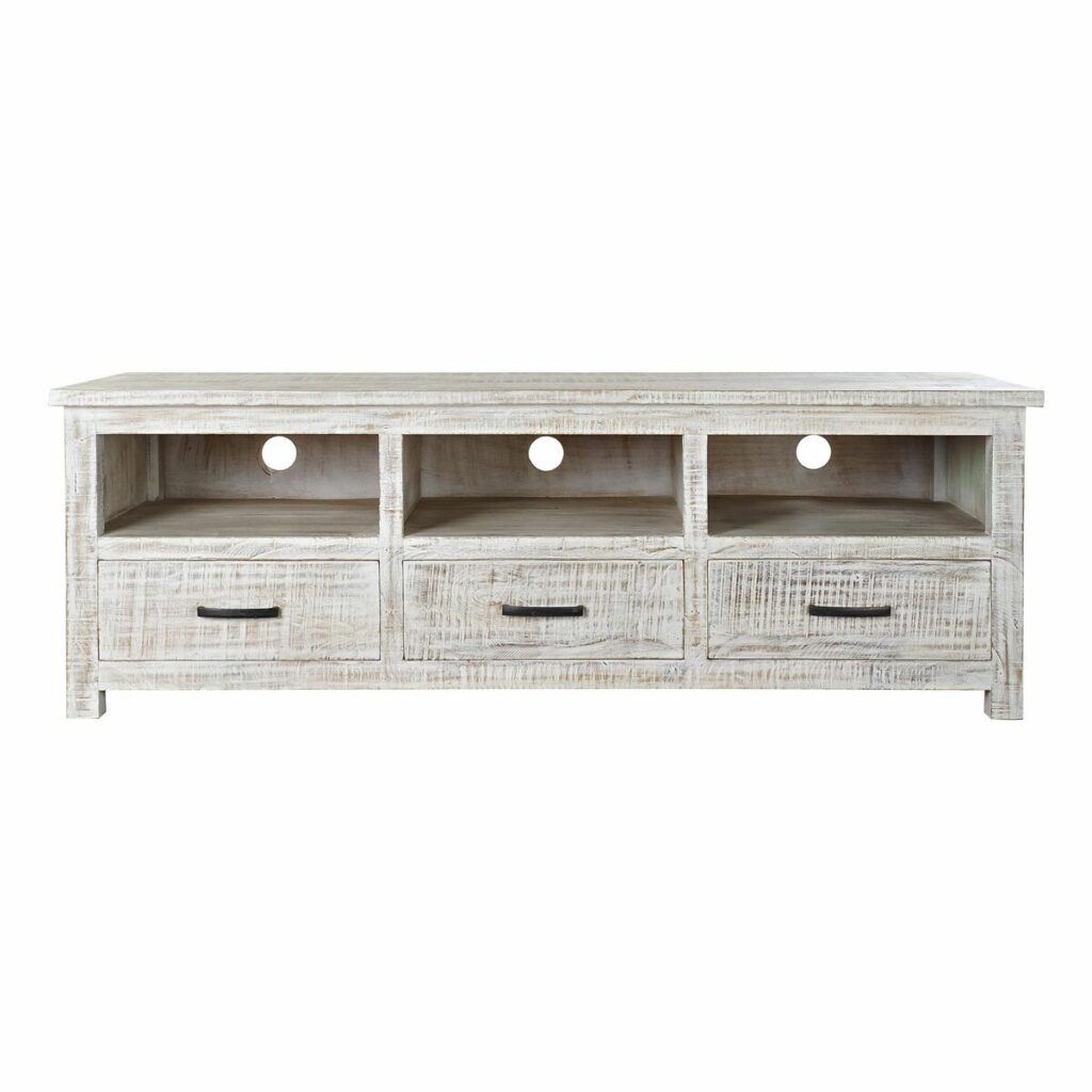 Móvel de TV DKD Home Decor 158 x 50 x 54 cm Branco Madeira de mangueira