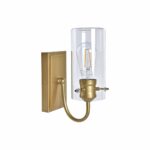 Luminária de parede DKD Home Decor Cristal Dourado Metal Transparente 220 V 50 W (13 x 17 x 27 cm)