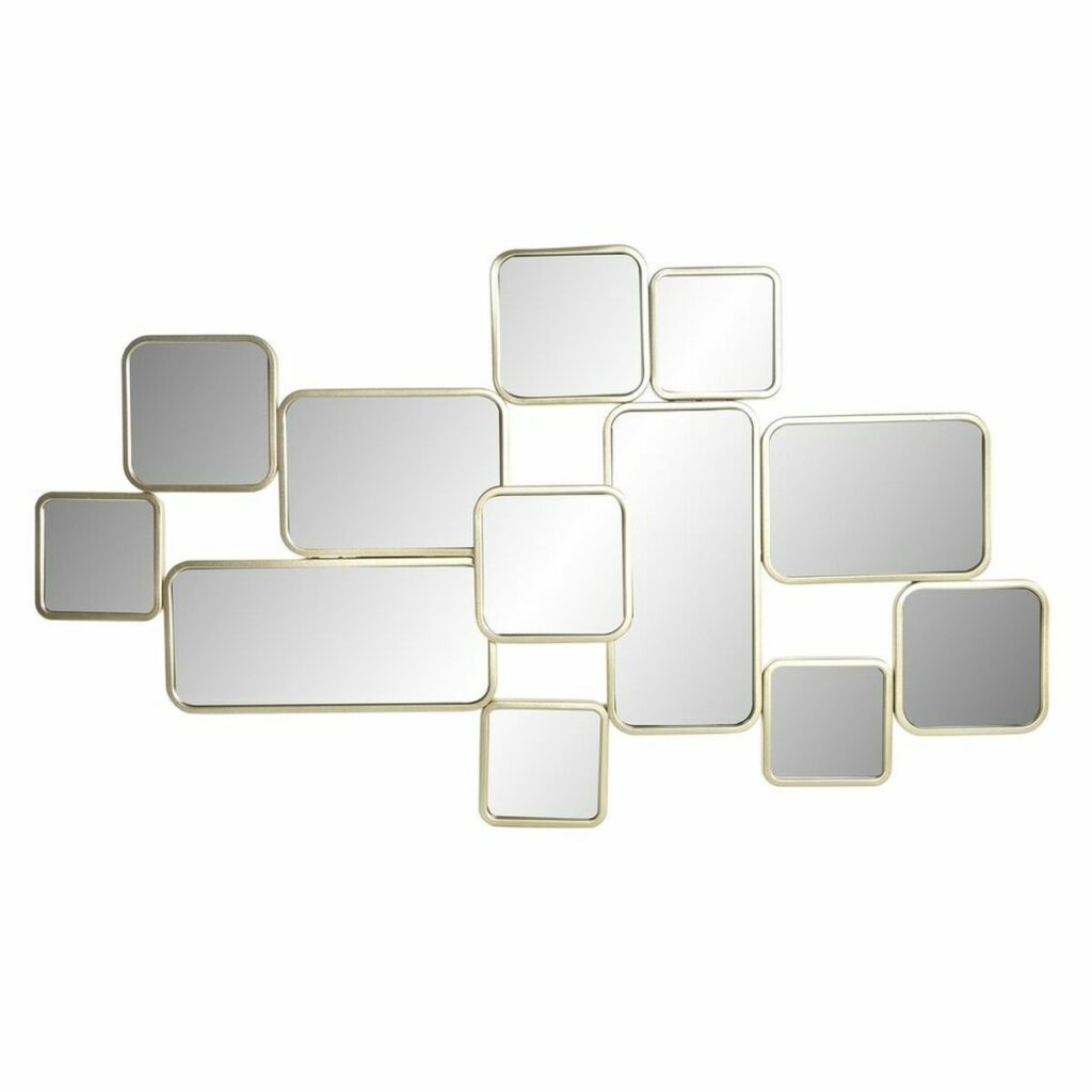 Espelho de parede DKD Home Decor Dourado Metal (97,5 x 2,5 x 56 cm)