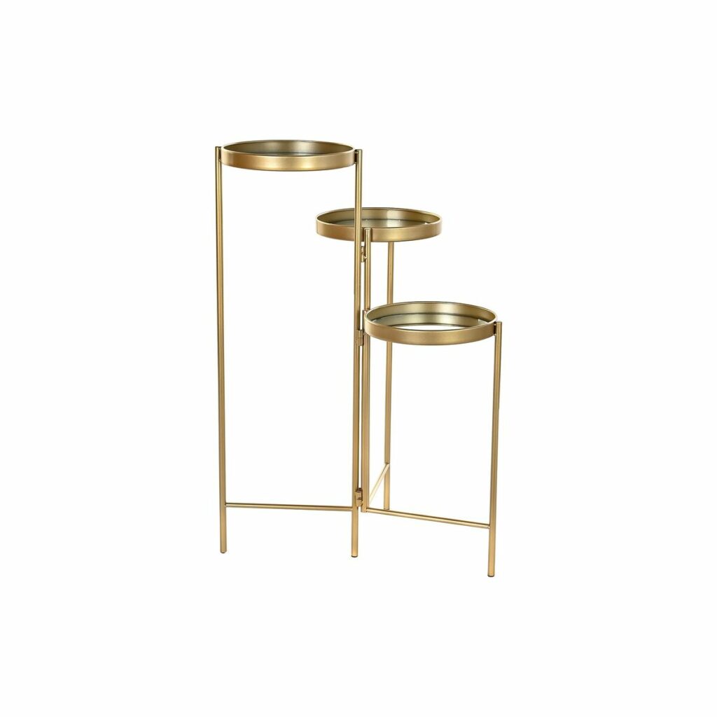 Prateleiras DKD Home Decor Espelho Dourado Metal (49,5 x 49,5 x 80 cm)