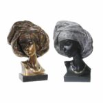 Figura Decorativa DKD Home Decor 27 x 15 x 38 cm Preto Cobre Colonial Africana (2 Unidades)