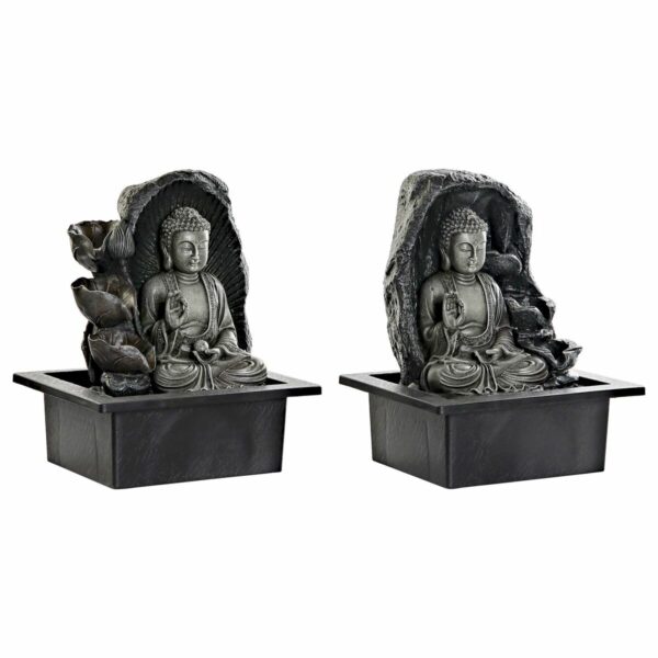 Fonte de Jardim DKD Home Decor 21 x 17,5 x 25 cm Buda Resina Oriental (2 Unidades)