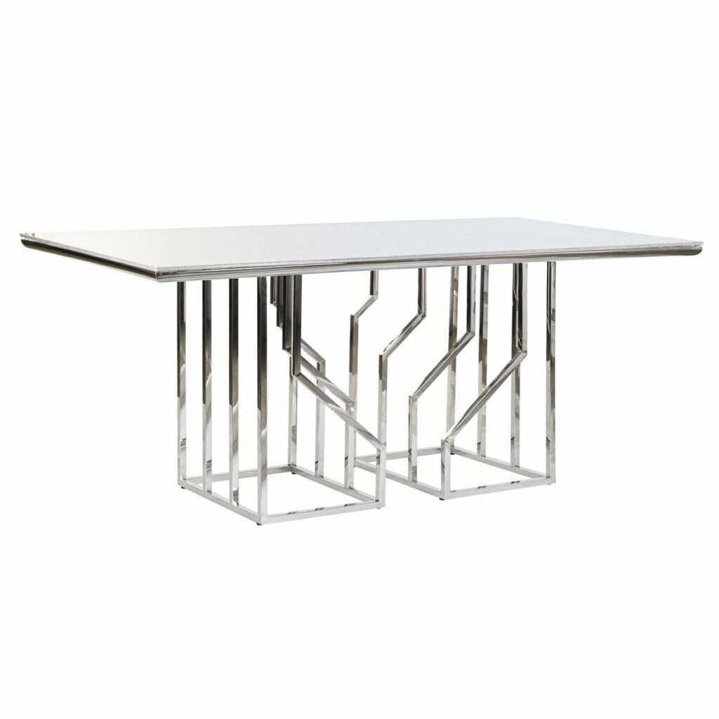 Mesa de Jantar DKD Home Decor Prateado Cristal Aço (180 x 90 x 75 cm)