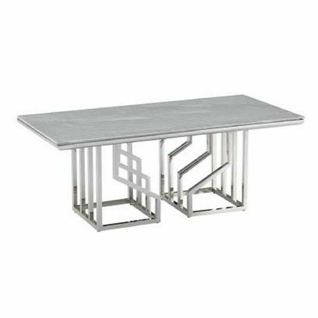 Mesa DKD Home Decor Cristal Aço (120 x 60 x 40 cm)