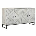 Aparador DKD Home Decor 155 x 40 x 85 cm Metal Branco Madeira de mangueira