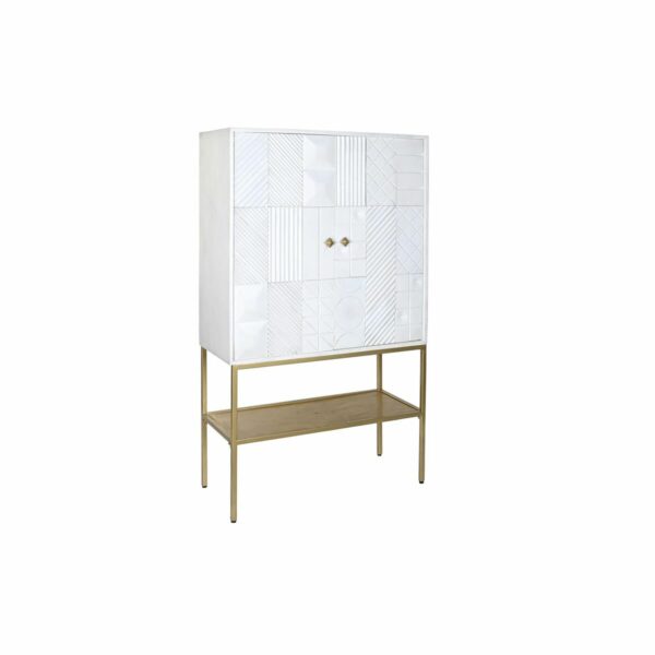 Aparador DKD Home Decor Dourado Metal Branco Madeira de mangueira (91 x 44 x 152 cm)