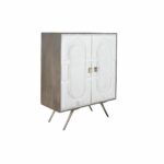 Aparador DKD Home Decor Cinzento Dourado Branco Latão Madeira de mangueira (93 x 41 x 114 cm)